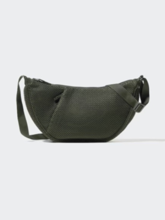Uniqlo Handbags - Uniqlo Olive Green Mesh Crescent Crossbody Bag